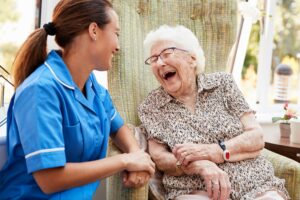 Carer and Service user on national wellbeing month