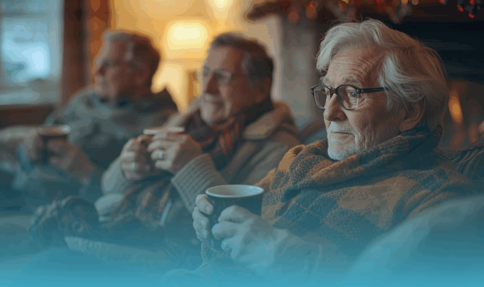 Featured image of a group of elderly individuals keeping warm and well this winter