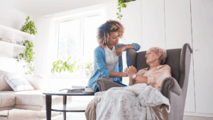waking nights carer with a client