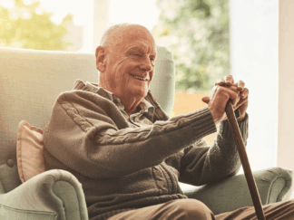 Client at one of our extra care facilities, mill view in Cambridge