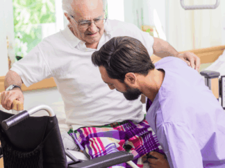 disability care by a carer to a client at universal care services home care company